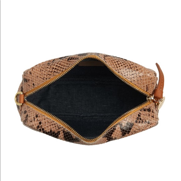 Clare V. Midi Sac Camel Snake Embossed Leather Crossbody Bag NWT Tan Reptile - Picture 3 of 8